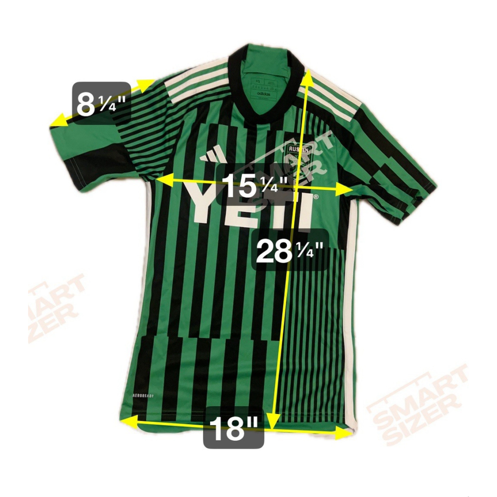 Adidas MLS Austin FC Men Soccer Jersey HI1836 Green Stripe Black Sz Xs Flaw neck - Picture 11 of 16